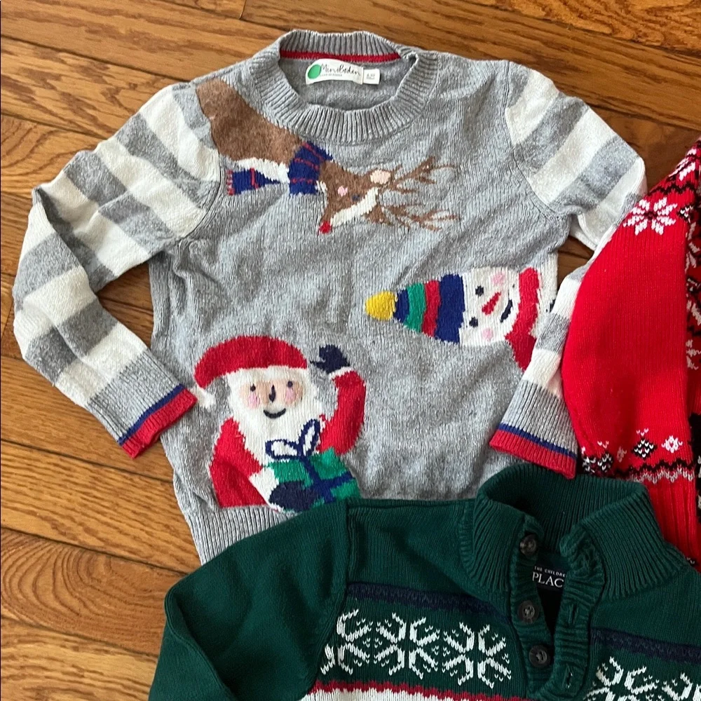 Lot Christmas Sweaters Winter Mini‎ Boden Disney Mickey Train Children’s Place 4